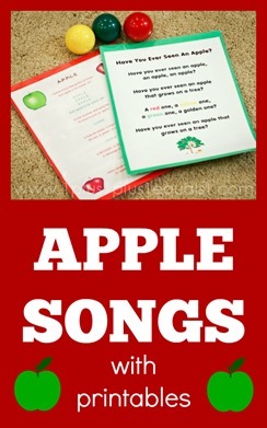 Apple Songs with Printables