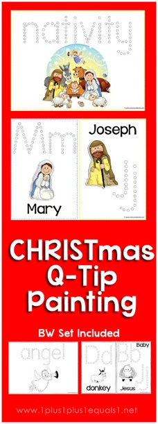 Christmas Nativity Q-Tip Painting 