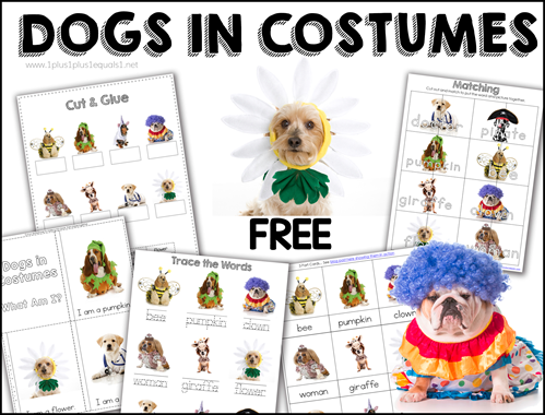 Dogs in Costumes Printables