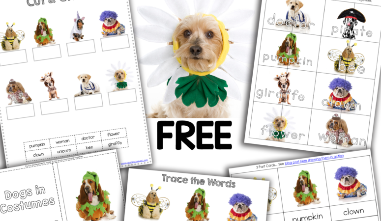 Dogs in Costumes ~ Fun & Free Printable Pack