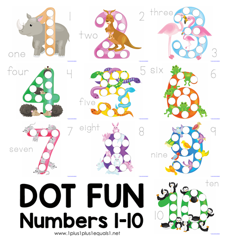 Dot Fun Numbers Printables FREE
