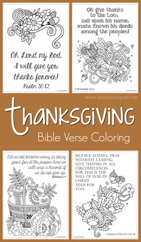 Thanksgiving Bible Verse Coloring Pages
