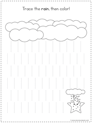 Weather Theme Tracing Fun printable set