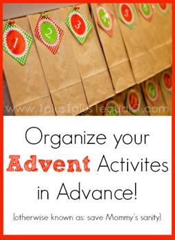 Organize Advent Activities in Advance