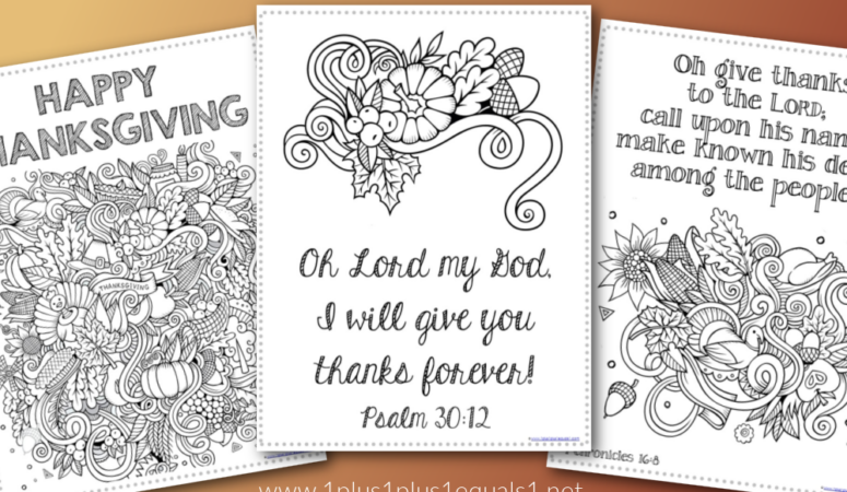 Thanksgiving Bible Verse Coloring Pages