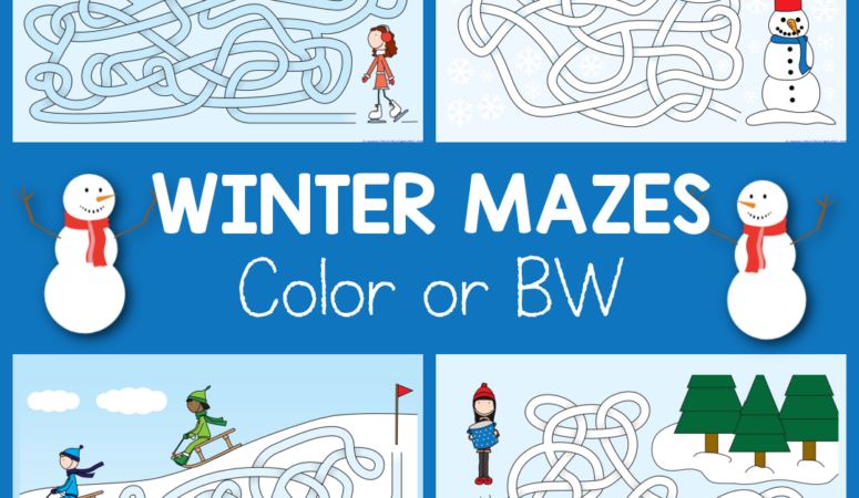 Winter Mazes for Kids