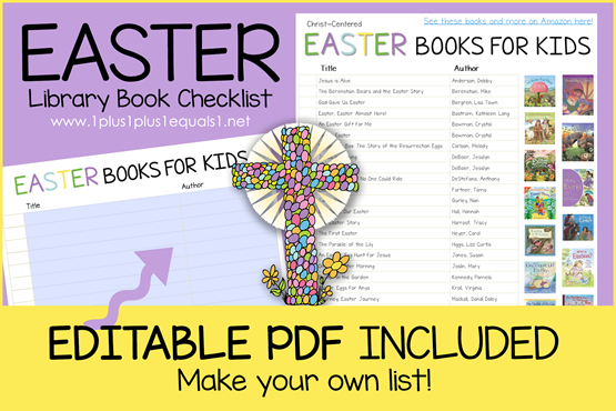 Easter Book Editable Book Checklist