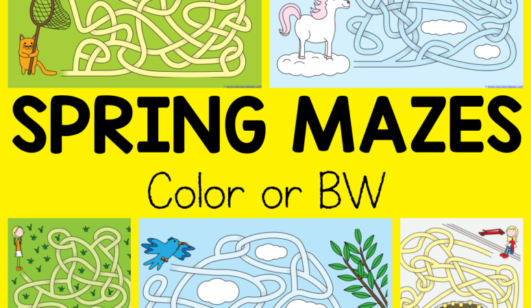 Spring Mazes for Kids