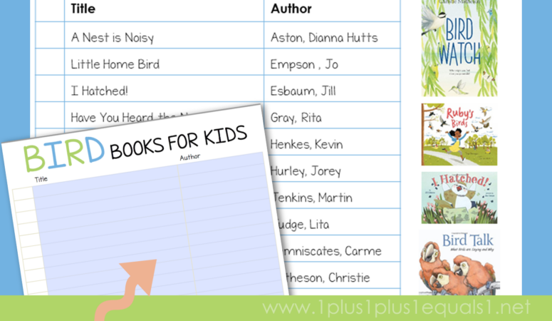 Bird Books for Kids with Editable PDF