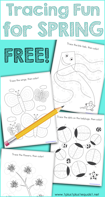 Tracing Fun for SPRING Printables