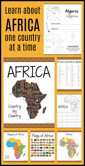 AFRICA Country by Country Geography Printables