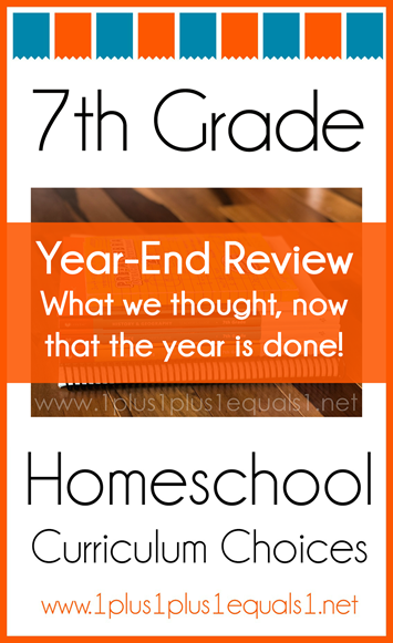 7th Grade Homeschool Curriculum Year End Review K