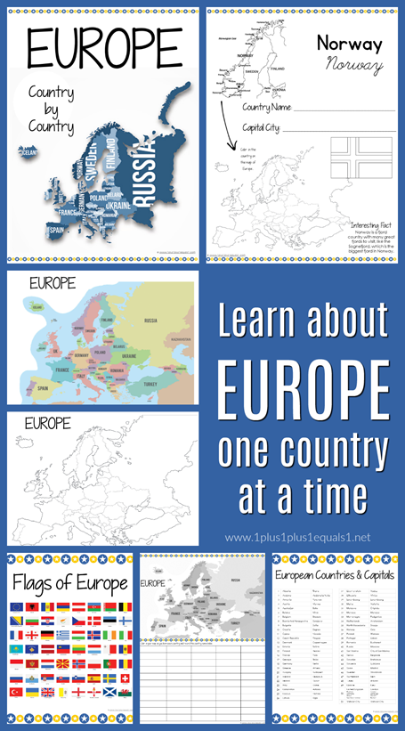 Europe Country By Country Printables