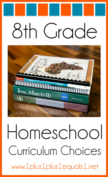 8th Grace Homeschool Curriculum Choices K