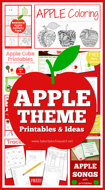 Apple Theme Printables and Ideas