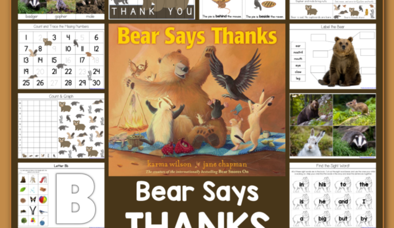 Bear Says Thanks Kindergarten Literature Unit