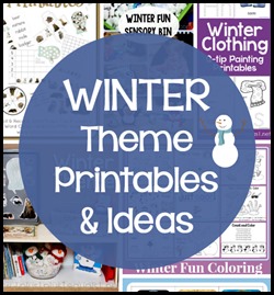 Winter Theme Printables and Ideas 