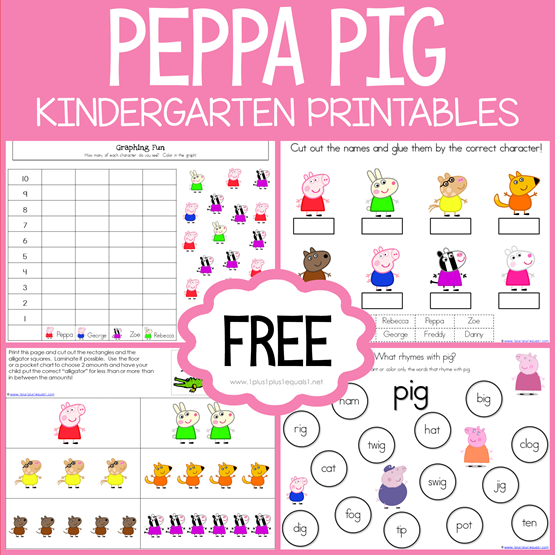 Peppa Pig Kindergarten Printables