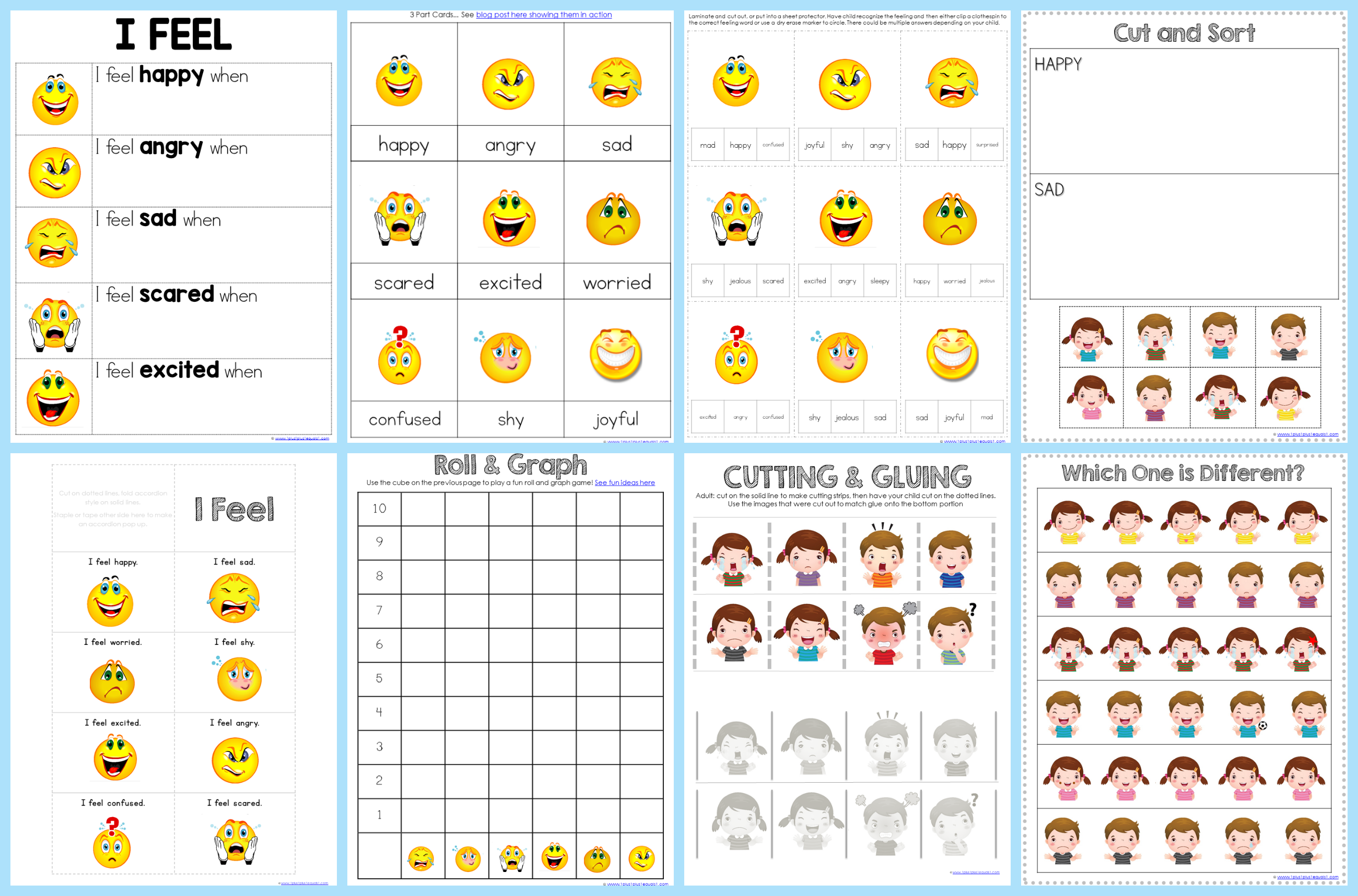 Changing Feelings Worksheet for kids