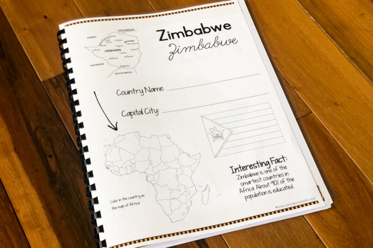 Country Notebook Example Country by Country World Geography Curriculum - 1+1+1=1