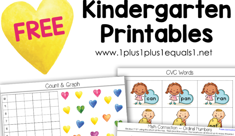 Love Theme Kindergarten Printables