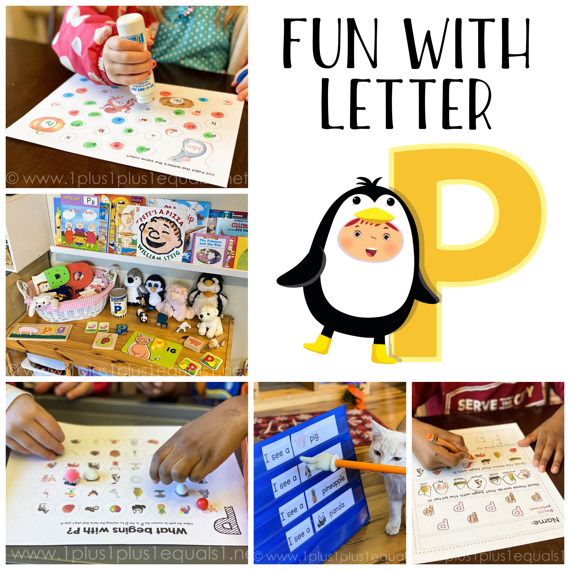 Kindergarten at Home ~ Letter P, Reading, Math, & More!