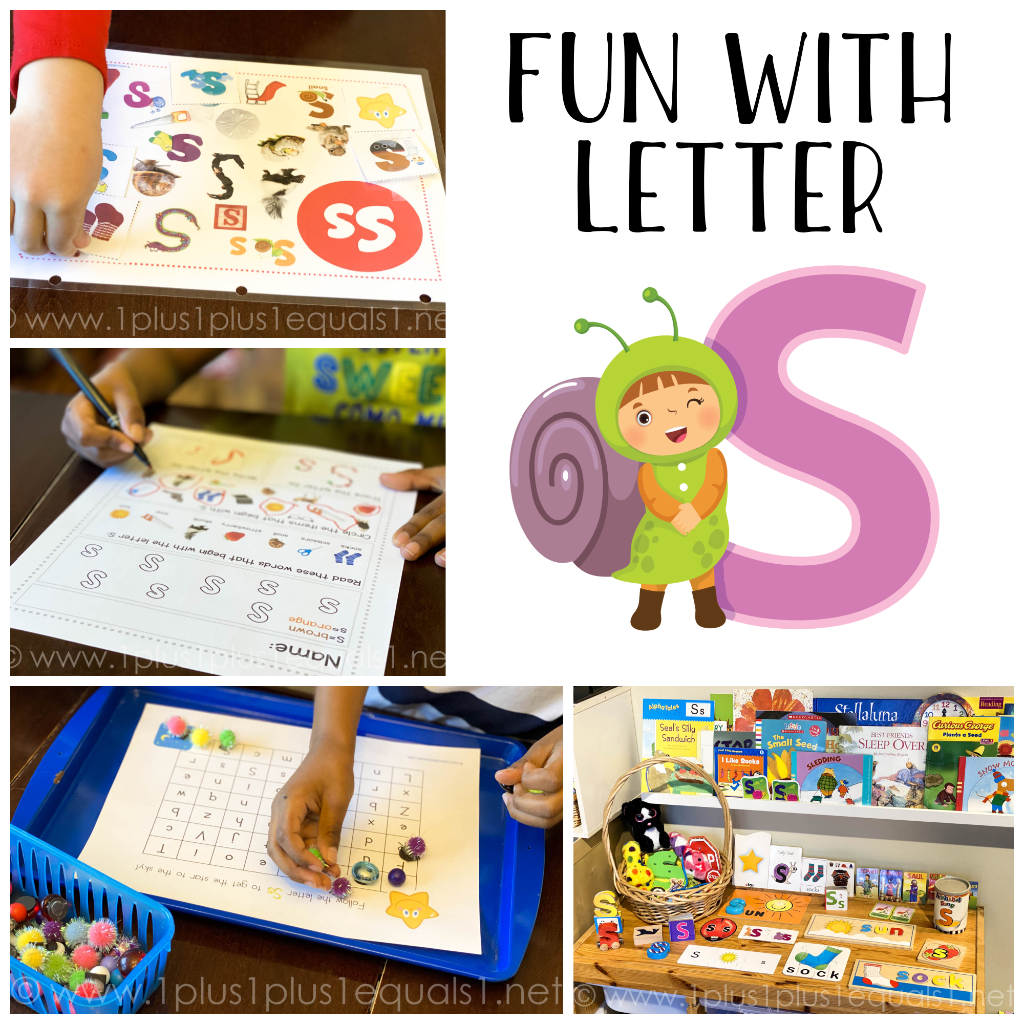 Kindergarten at Home ~ Letter S, Reading, Math, & More!