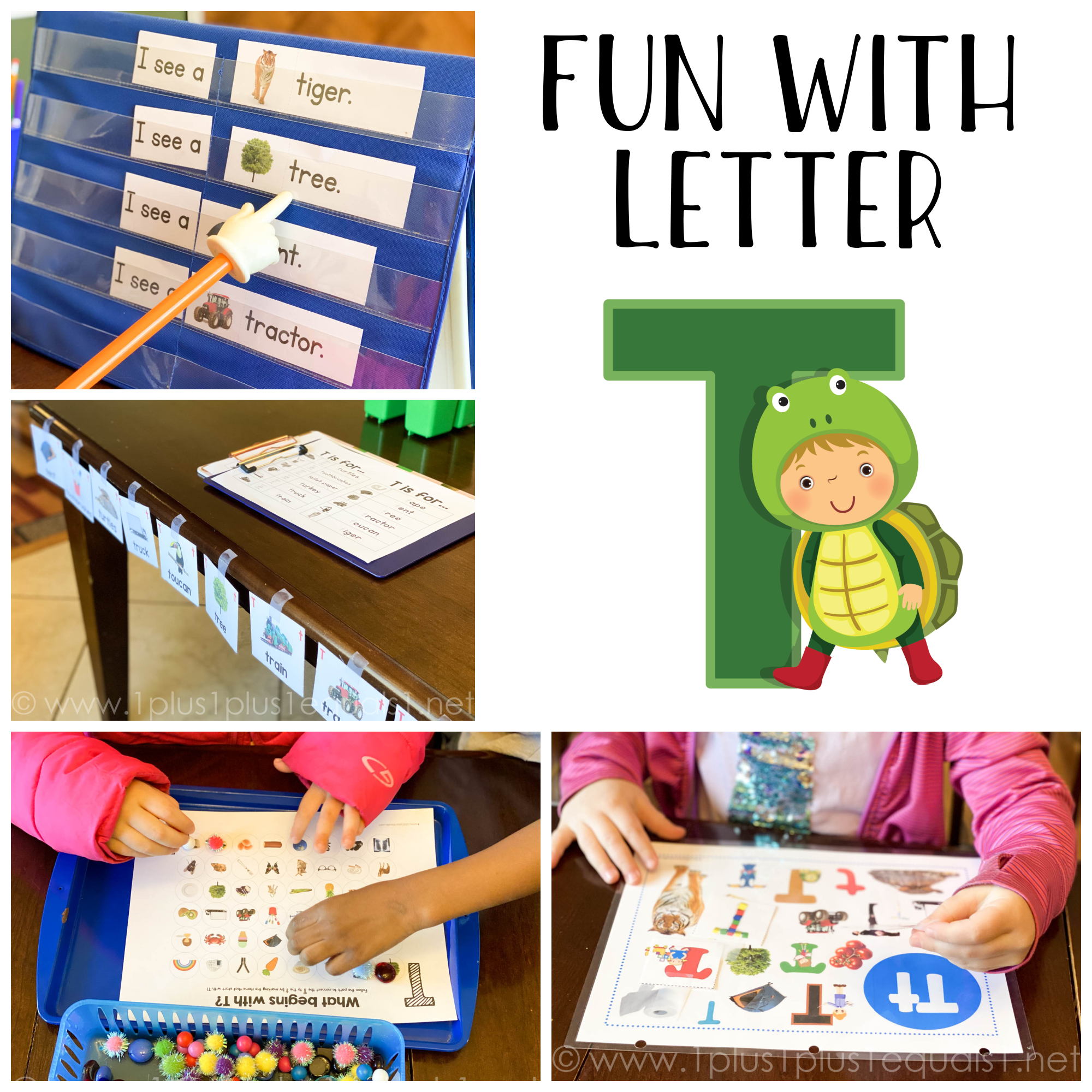 Kindergarten @ Home ~ Letter T, Reading, Math, & More