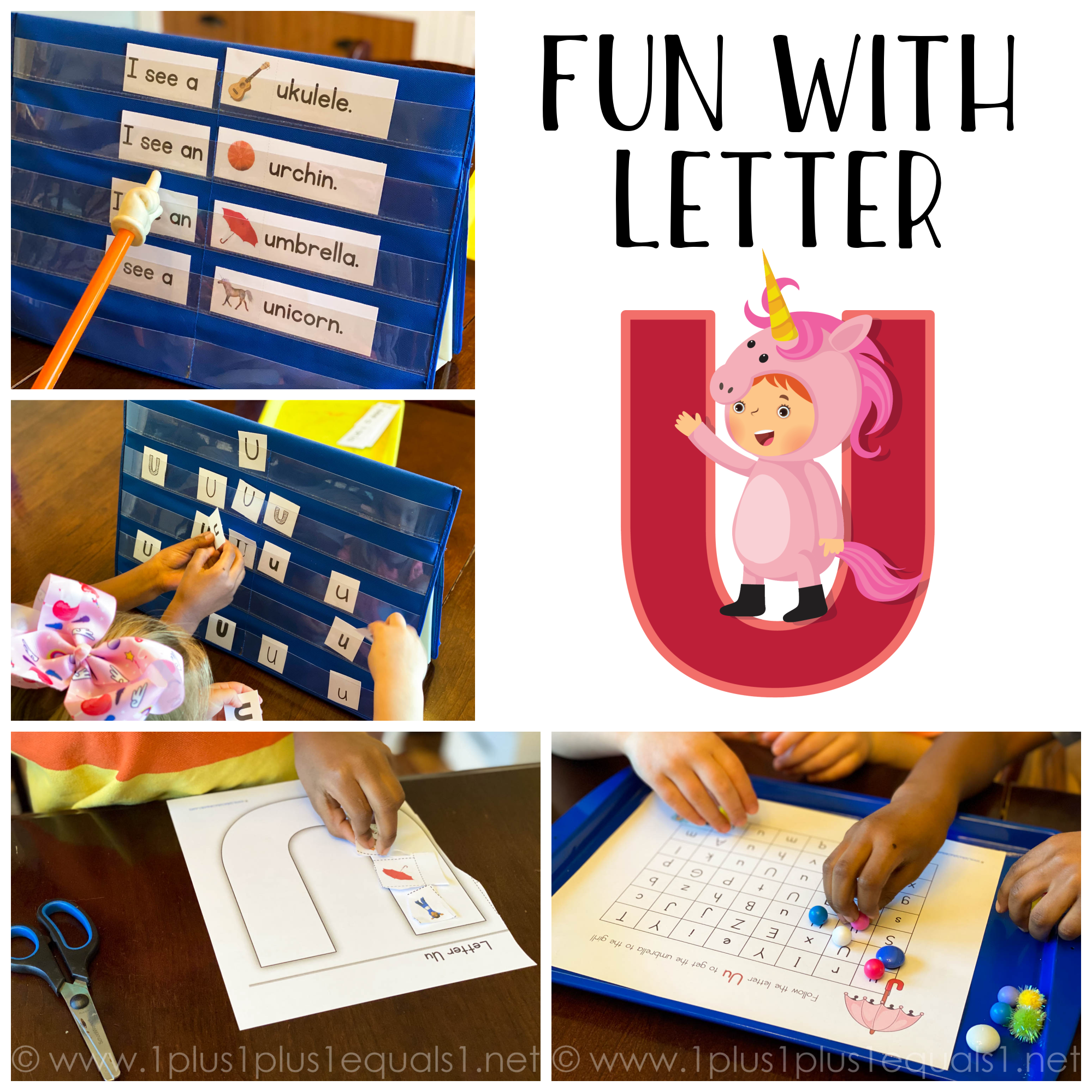 Kindergarten @ Home ~ Letter U, Reading, Math, & More