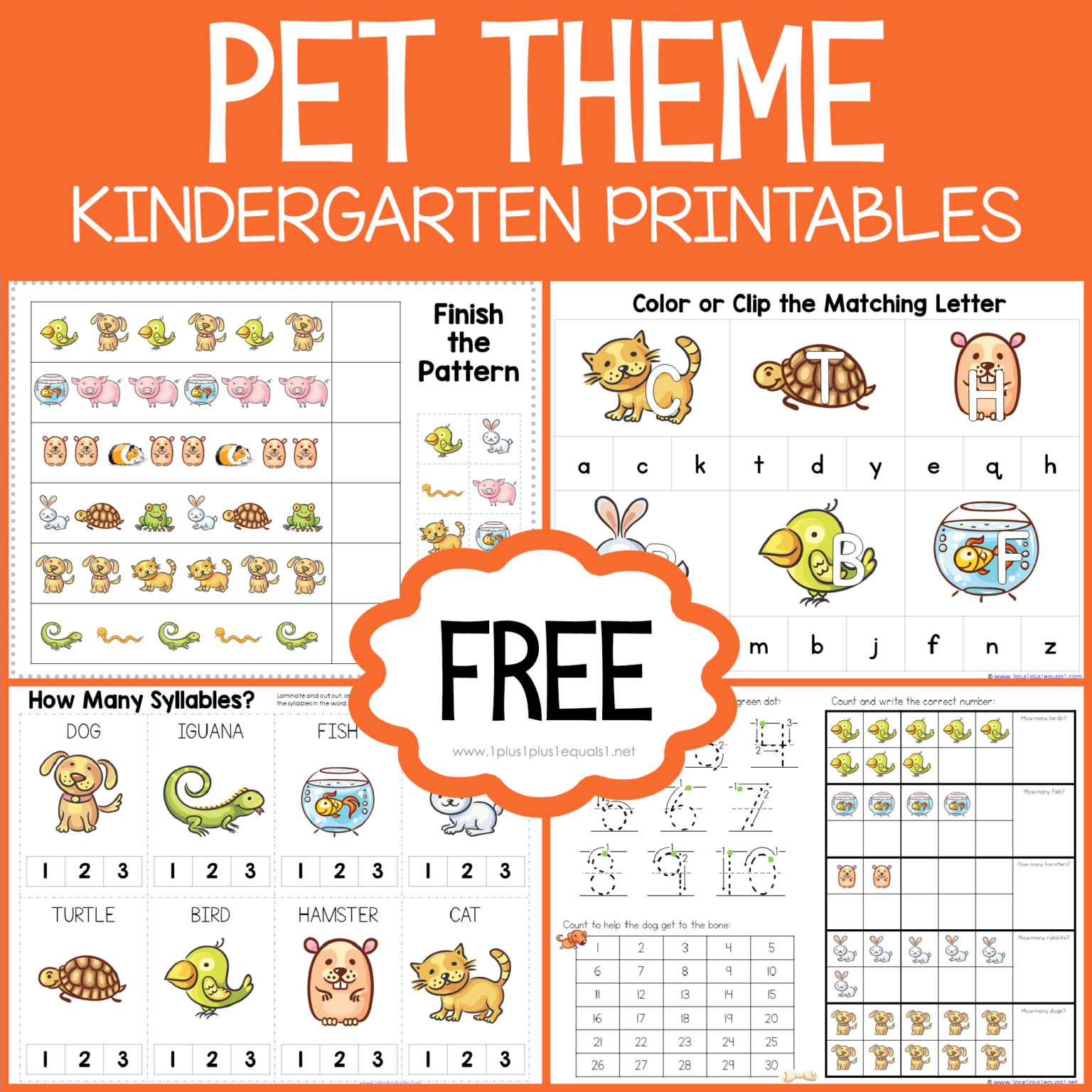 Kindergarten Printables Archives - 1+1+1=1