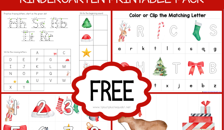 Christmas Printables for Kids ~ Kindergarten Christmas Fun