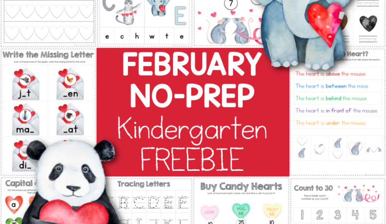 Love Theme Kindergarten No-Prep Printable Activity Pack for February