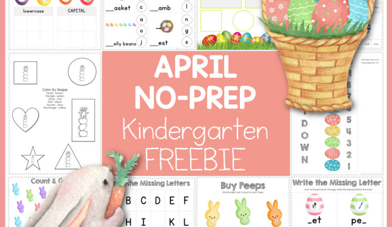 Easter Theme Kindergarten No Prep Printable Activity Pack for April