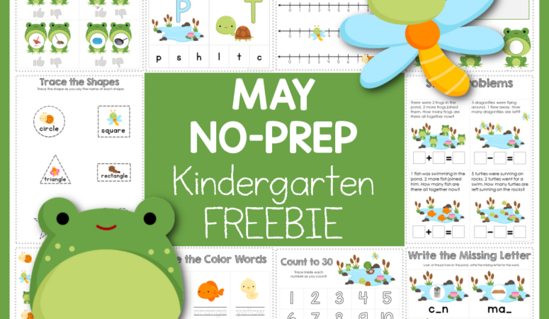 Pond Theme Kindergarten No Prep Printable Activity Pack for May