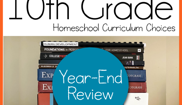 10th Grade Homeschool Year-End Review