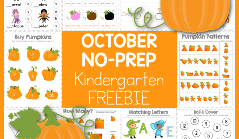 Pumpkin Theme No-Prep kindergartnen Activity Pack for October