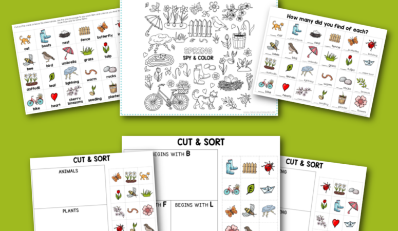 Free Spring Printables for Kids – I Spy