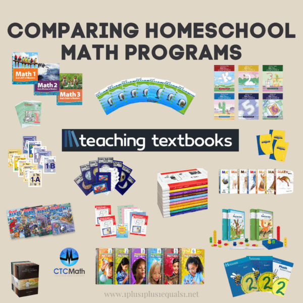 Comparing Popular Homeschool Math Curriculums - 1+1+1=1