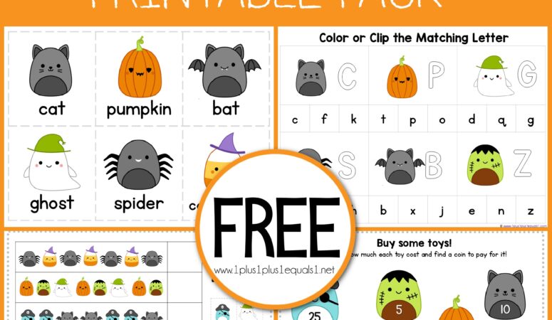 Squishmallow Halloween Printables for Kids