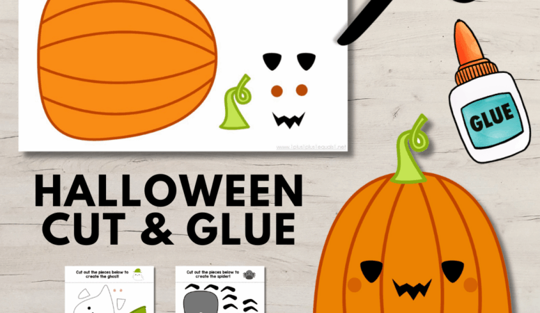 Squishmallow Halloween Cut & Glue Activity for Kids